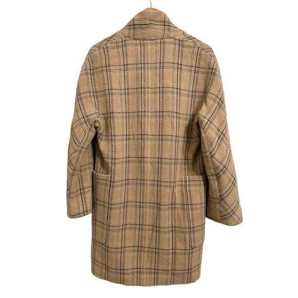 Vince. check pattern‎ single breasted coat nude wool size XXS $1151 - Picture 9 of 9